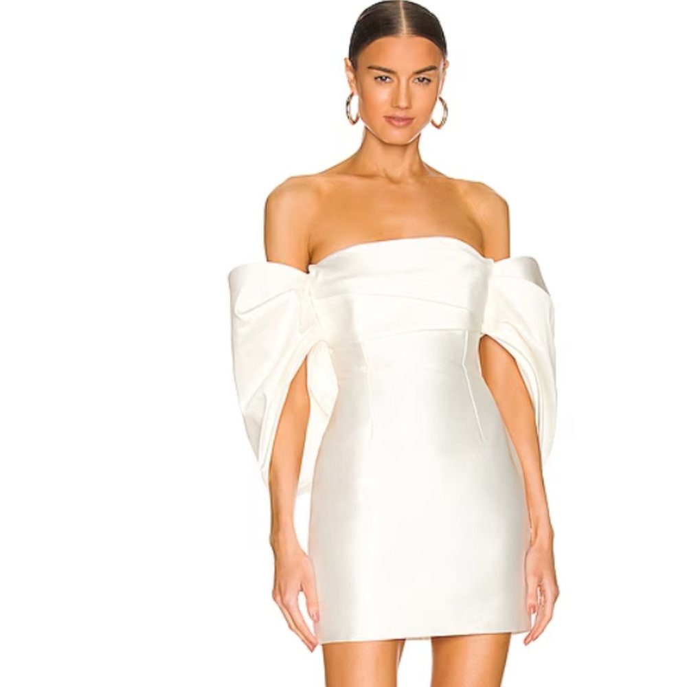 Solace London Elina Mini Dress in Cream Size 0